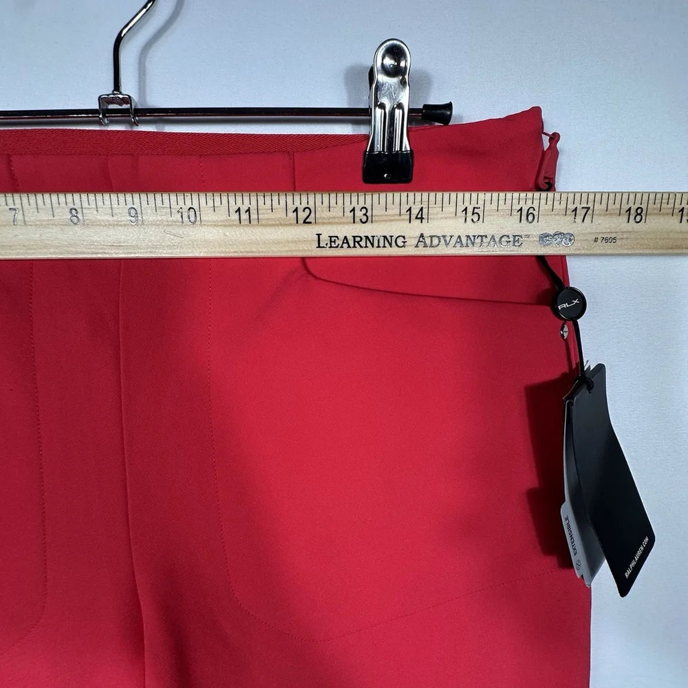 RLX Ralph Lauren Womens Golf Pants 10 Red Nylon Spandex NWT MSRP $168 - Picture 9 of 11